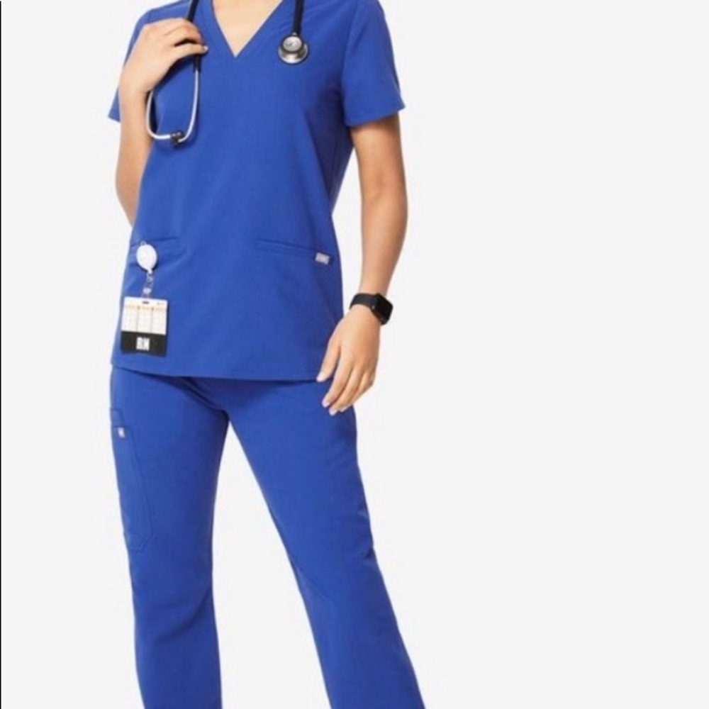 Figs new set of winning blue scrubs